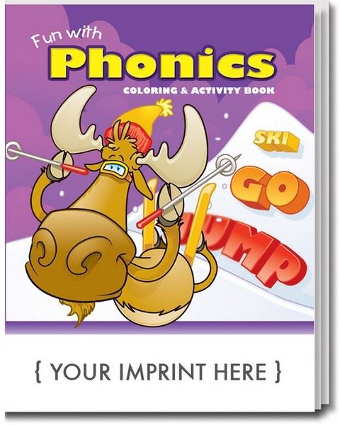 SC0258 Fun with Phonics Coloring and Activity Book With Custom Imprint